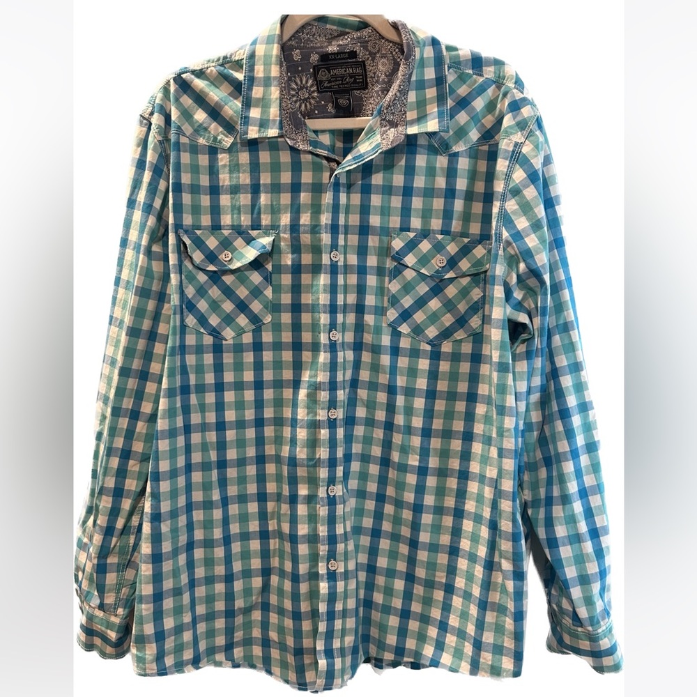 American Rag Men's Plaid long sleeve casual Shirt